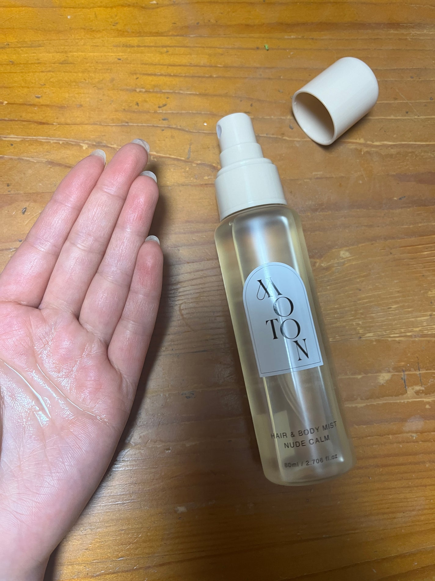 MOTON ヘア&ボディミスト ヌードカルム/MOTON/香水(レディース)を使ったクチコミ(3枚目)