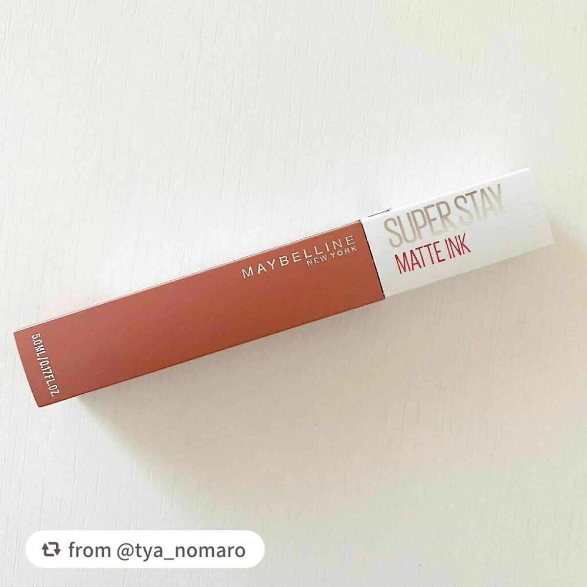 【tya_nomaroさんから引用】

“『メイベリン　SPステイ マットインク』
.
メイベリンの落ちないリップ💄
.
210のカラーを使用しました🙌
.
ミルキーなブラウン系のカラーで
肌馴染みが良いです◎
オフィス、プライベートど