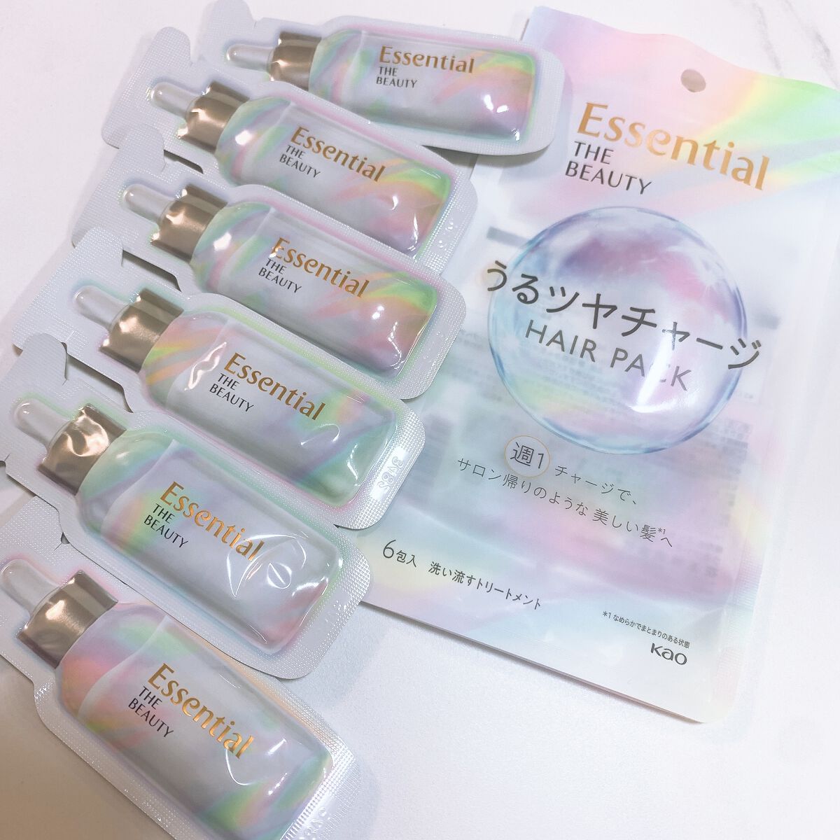 ザビューティ うるツヤチャージヘアパック/エッセンシャル/ヘアマスク・ヘアパックを使ったクチコミ（2枚目）