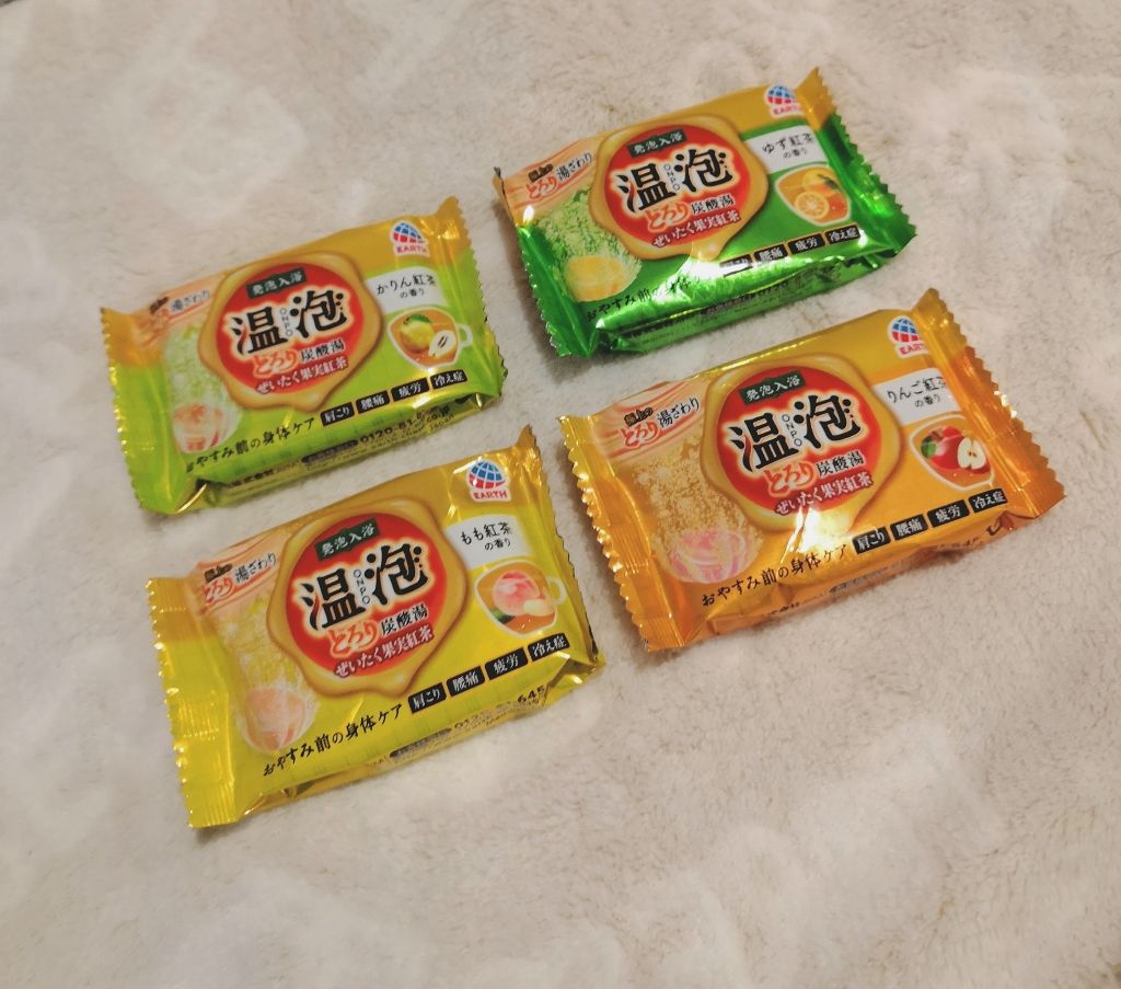 とろり炭酸湯 ぜいたく果実紅茶 12錠入/温泡/炭酸系入浴剤を使ったクチコミ（2枚目）