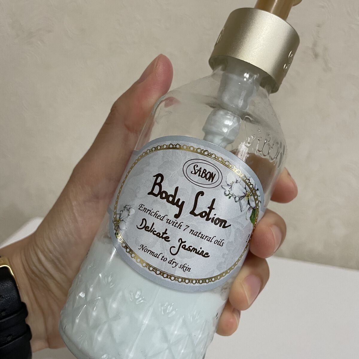 ボディローション デリケート・ジャスミン（ボトル）/SABON/ボディローションを使ったクチコミ（3枚目）