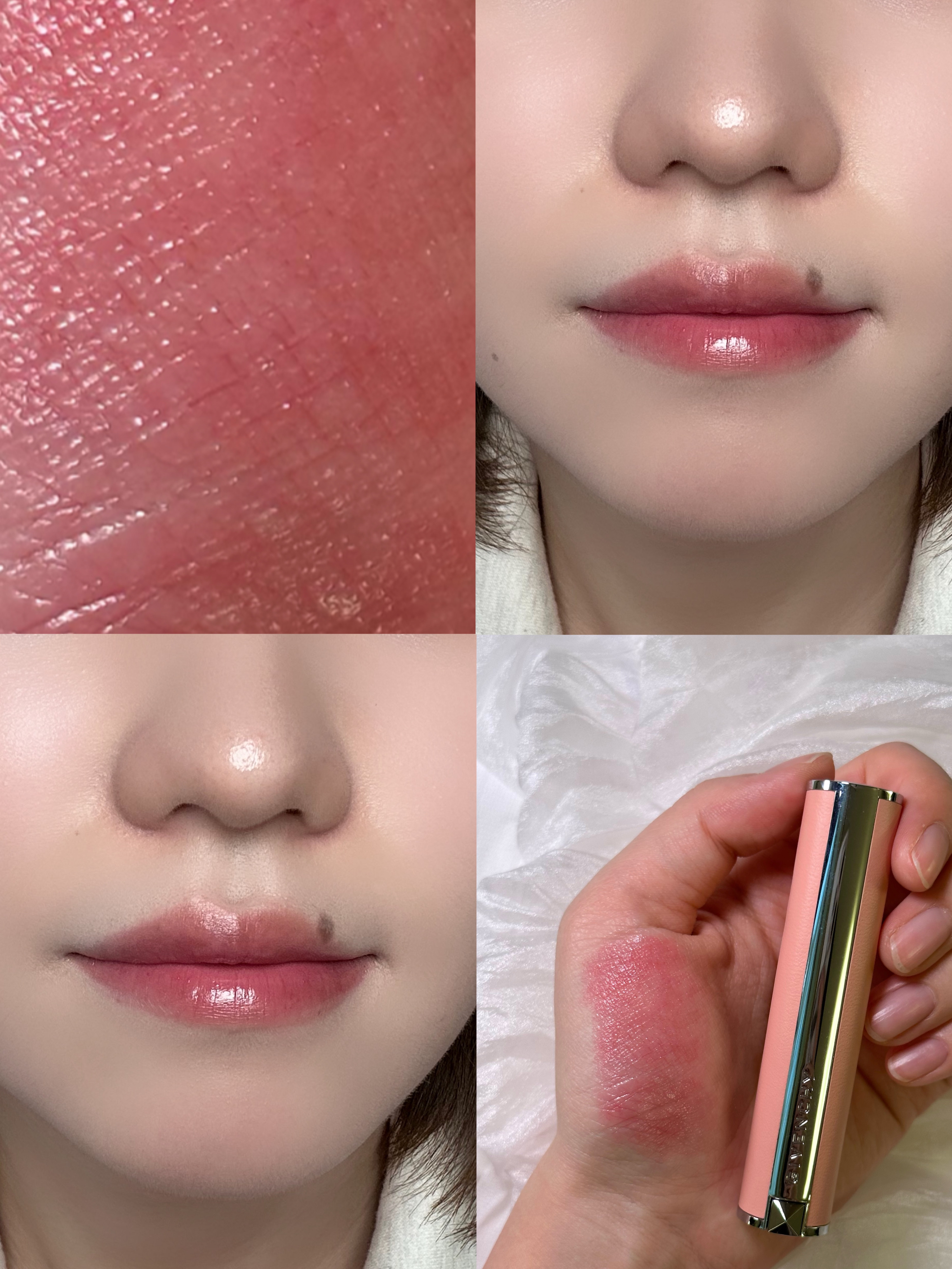 ローズ・パーフェクト No.102 フィーリング・ヌード/GIVENCHY/リップバームを使ったクチコミ（2枚目）