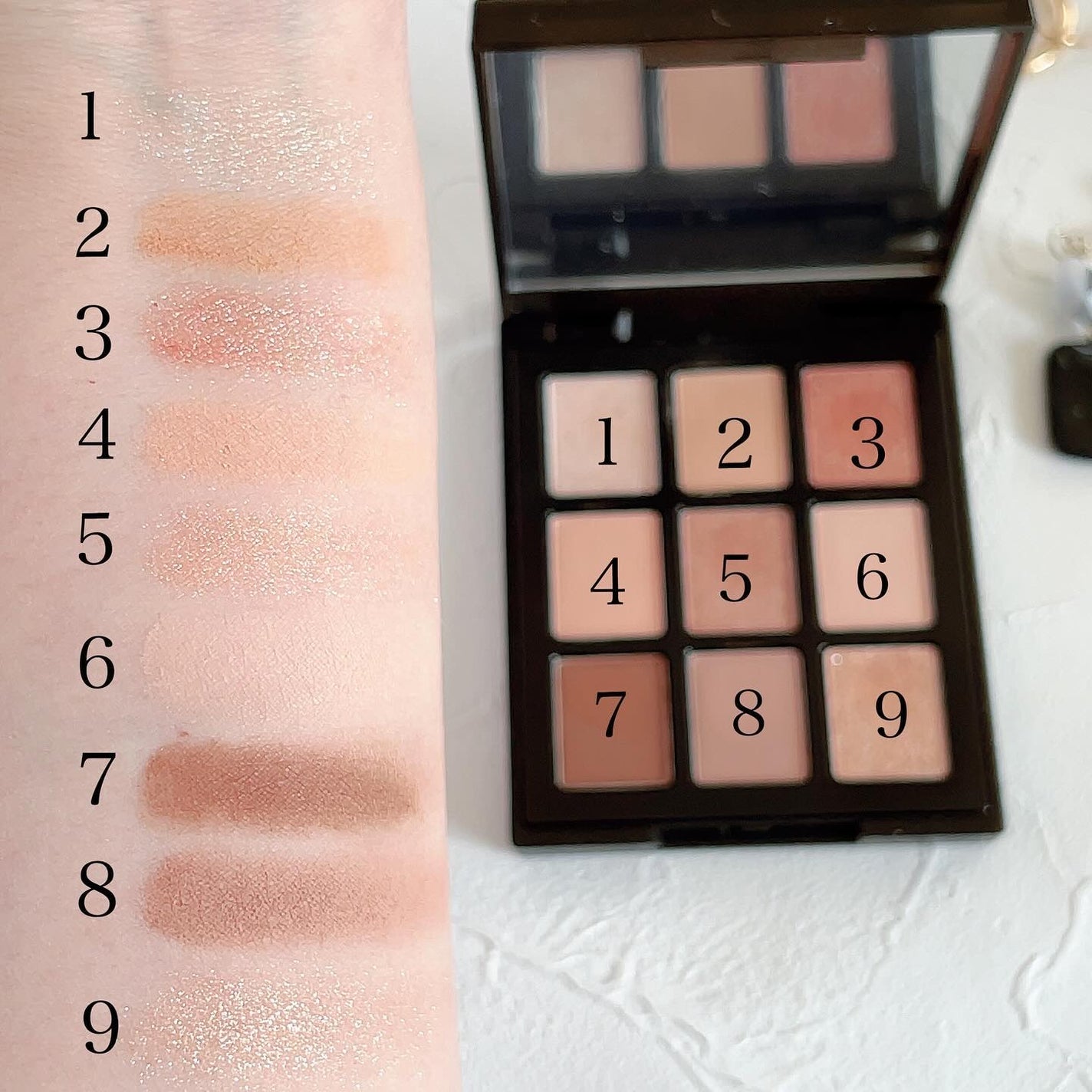 エトワルローズ 9色アイシャドウ/Étoile Rose/アイシャドウパレットを使ったクチコミ(5枚目)