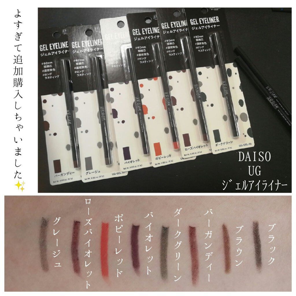 UR GLAM GEL EYELINER/U R GLAM/ジェルアイライナーを使ったクチコミ(1枚目)