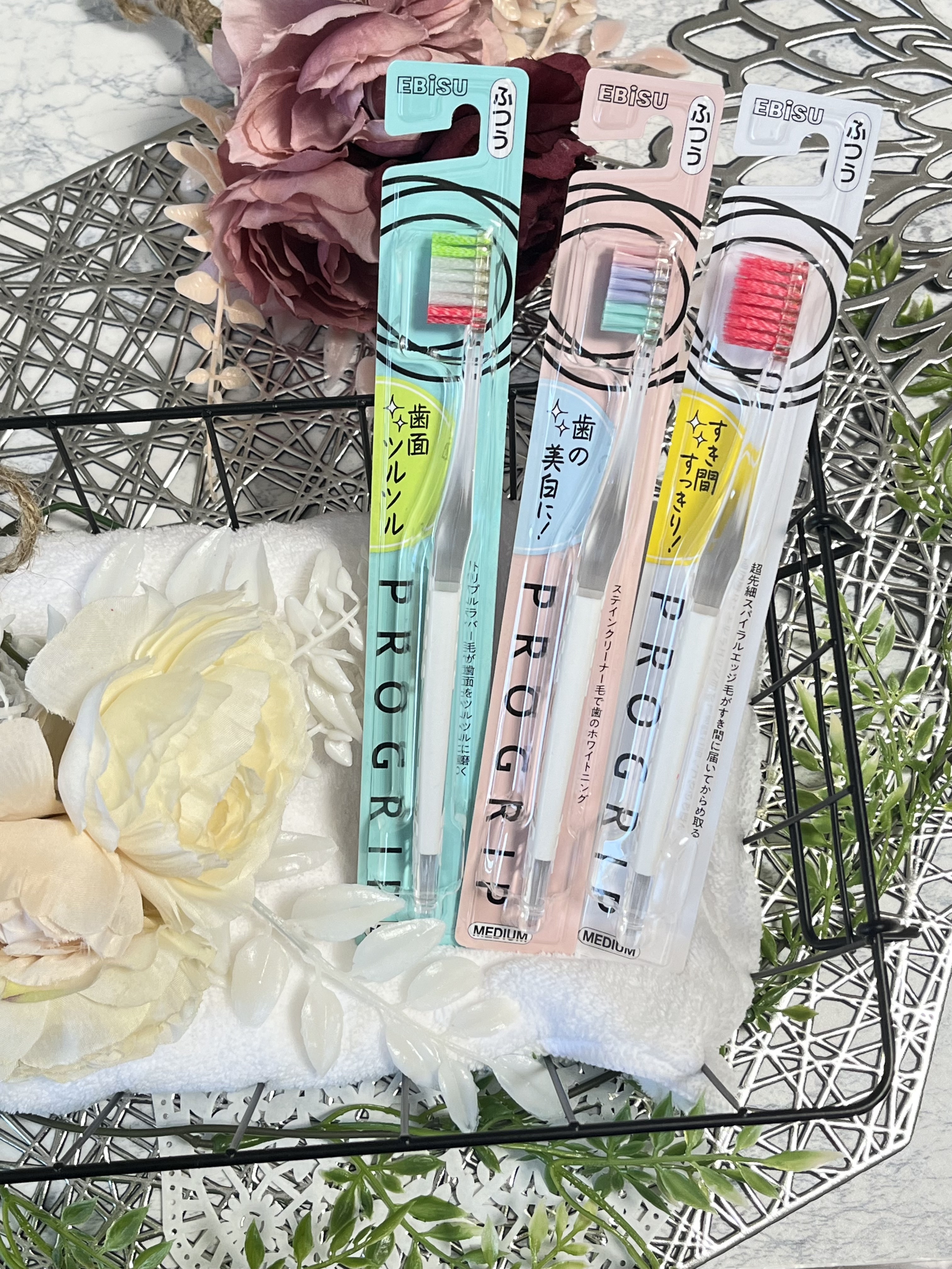 ◯すき間すっきり！type1

超先細毛で歯間の隙間に入り込んで磨いてくれるのが分かります！
隙間が1番歯垢が溜まりやすいので隙間すっきりしたいにはこちらがおすすめ！
