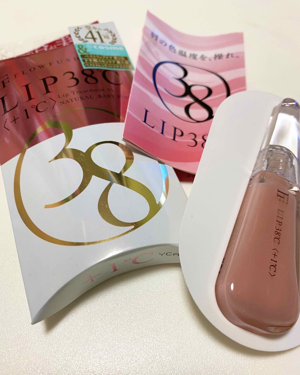 LIP38℃ +UnFrame<ホログラフィック>/UZU BY FLOWFUSHI/リップグロスを使ったクチコミ（1枚目）