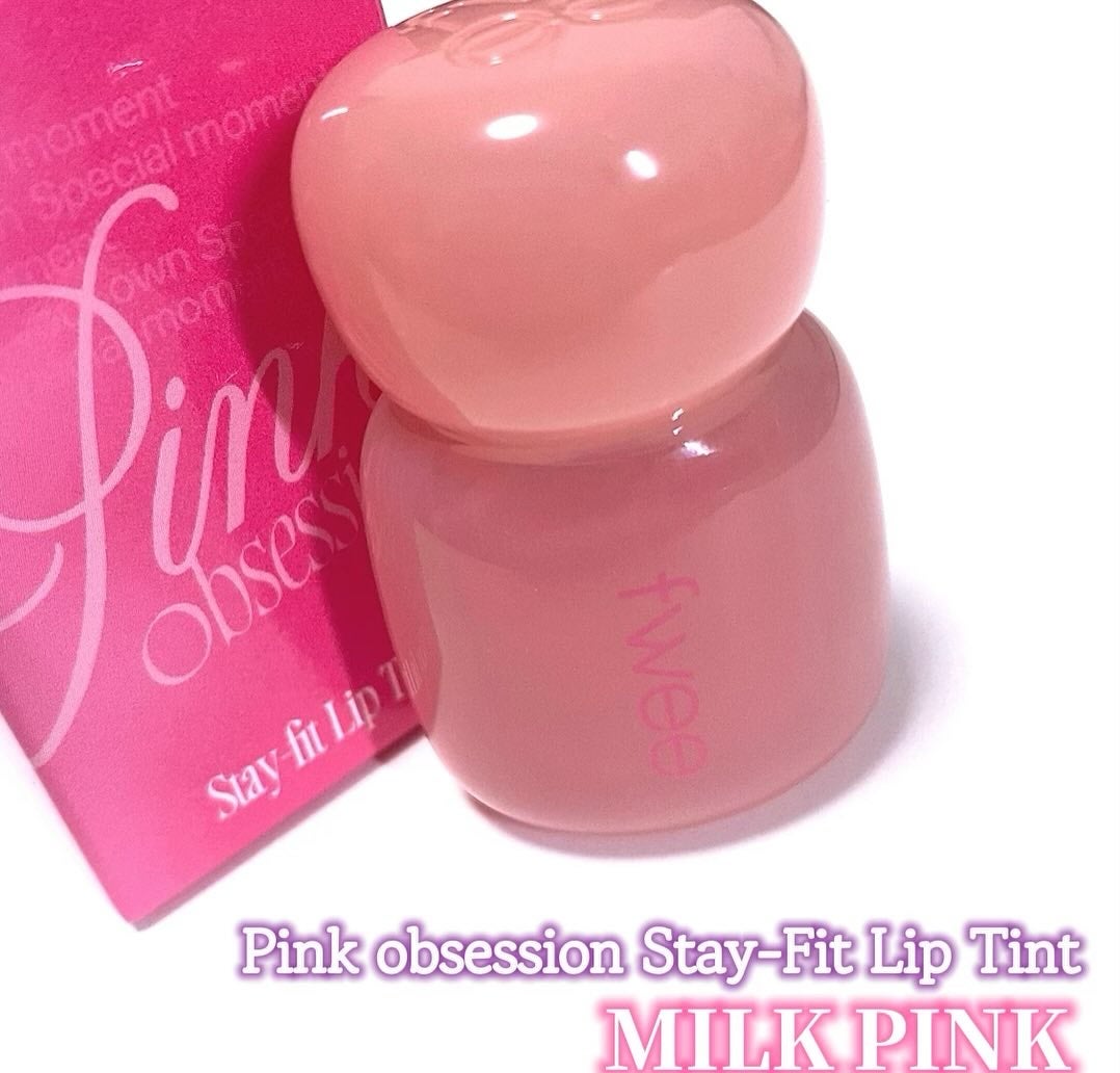 フィー ピンクオブセッションステイフィットティント/fwee/リップティントを使ったクチコミ(2枚目)