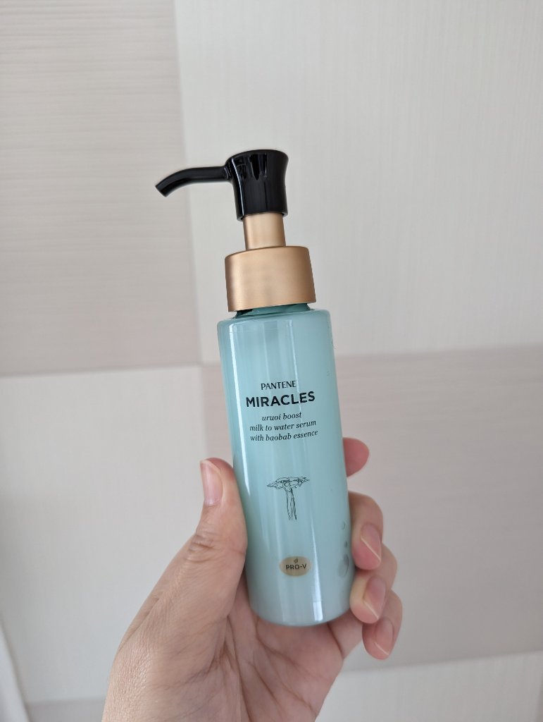ミラクルズ うるおいブーストミルクウォーターセラム/パンテーン/アウトバストリートメントを使ったクチコミ（1枚目）
