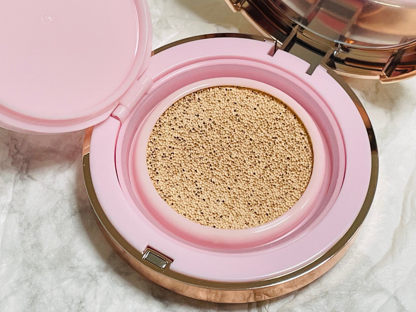 ピンクティーツリーカバークッション/APLIN/クッションファンデーションを使ったクチコミ(4枚目)