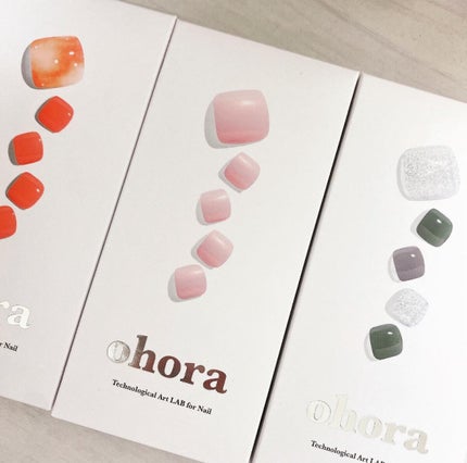 セミキュアジェルネイル(ペディキュア)/ohora/ネイルシールを使ったクチコミ(1枚目)