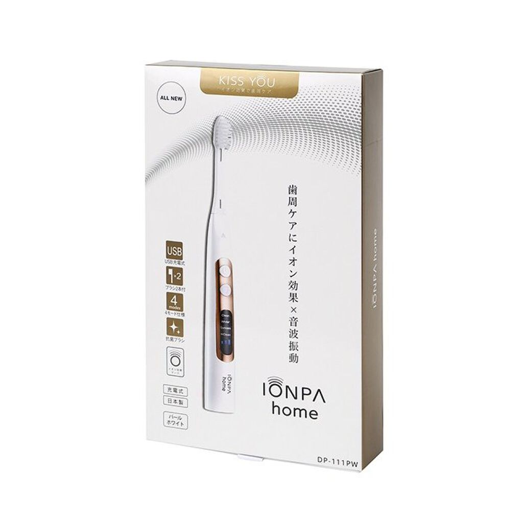 イオン音波振動歯ブラシ IONPA home DP-111 DP-111PW/パールホワイト