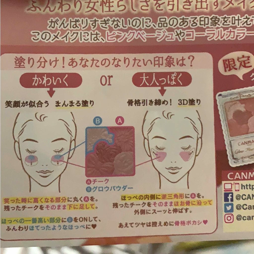 グロウフルールチークス/キャンメイク/パウダーチークを使ったクチコミ(2枚目)