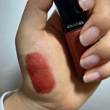 ルージュ アリュール インク 206 メタリック コッパー/CHANEL/口紅を使ったクチコミ（2枚目）