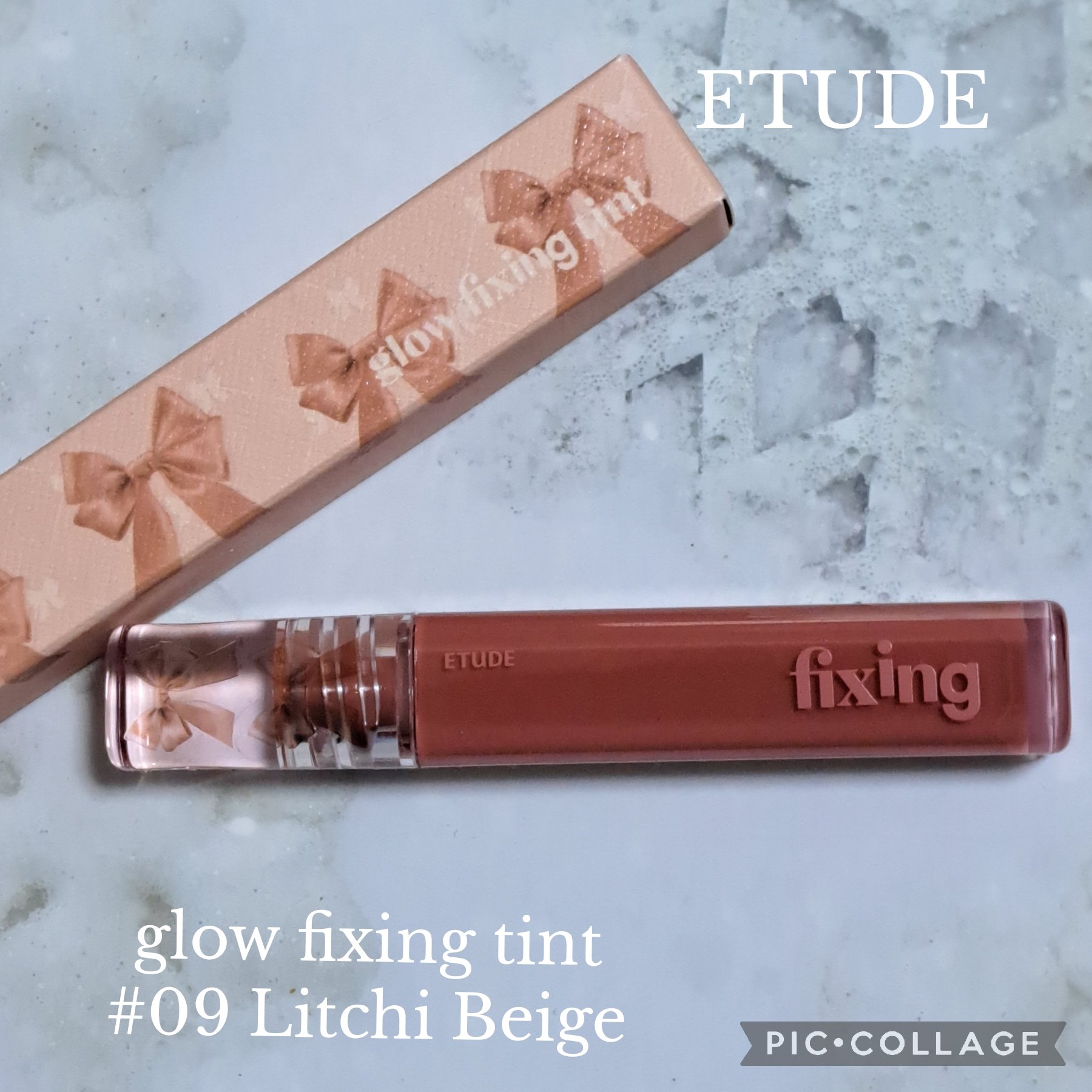 グロウ フィクシングティント ライチベージュ/ETUDE/リップティントを使ったクチコミ（1枚目）