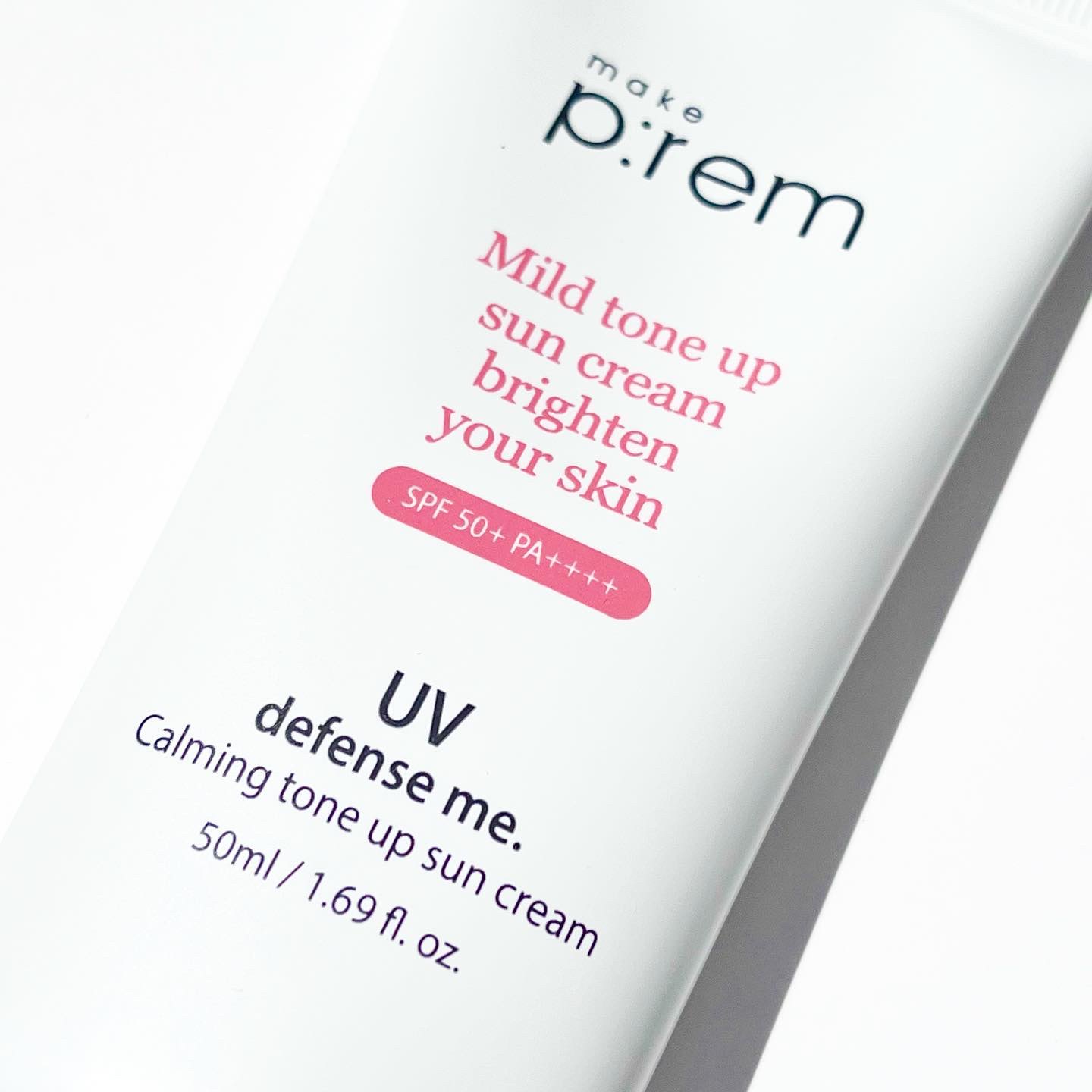 make prem UVディフェンスミー カーミングトーンアップサンクリームのクチコミ「✴︎

make p:rem
Calming tone up sun cream
SPF50+.....」（1枚目）