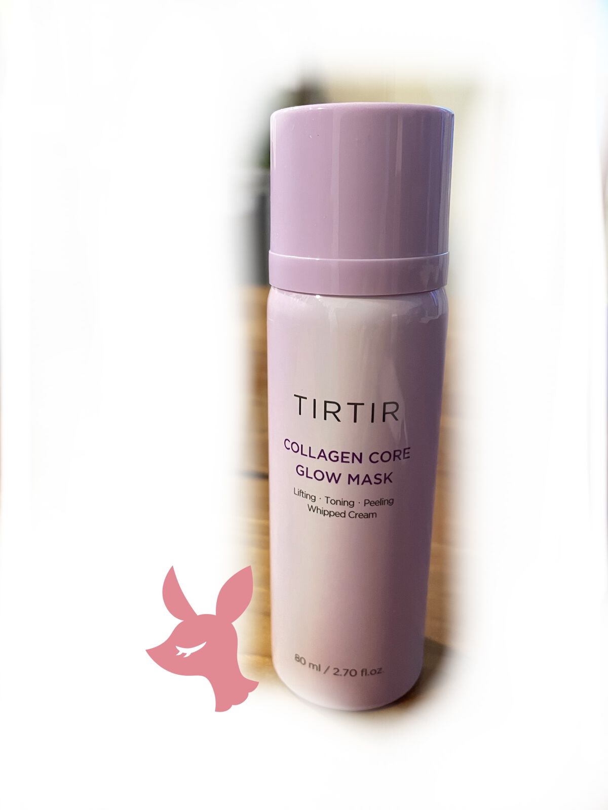 【使った商品】
TIRTIRコラーゲンコアグローマスク

【商品の特徴】
スプレーで泡状のパックが簡単に‼️できる✨

【使用感】
超めんどくさがり屋の私でも使いたくなる❣️
しっとりモチモチ✨
お肌にスっとのせて✋で優しく押し込むと、少し