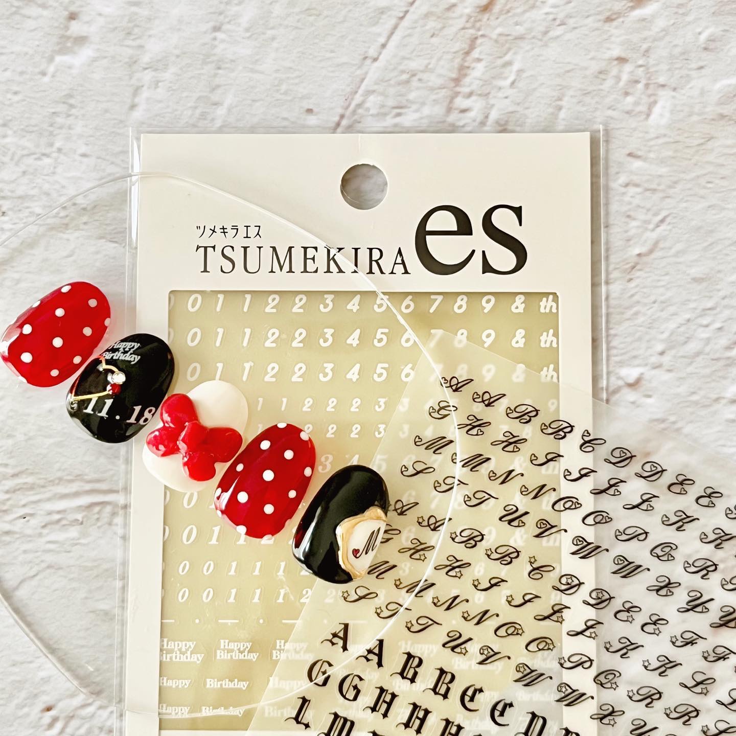 Honey Chocoプロデュース アルファベット ハートスター ブラック/tsumekira/ネイル用品を使ったクチコミ（2枚目）