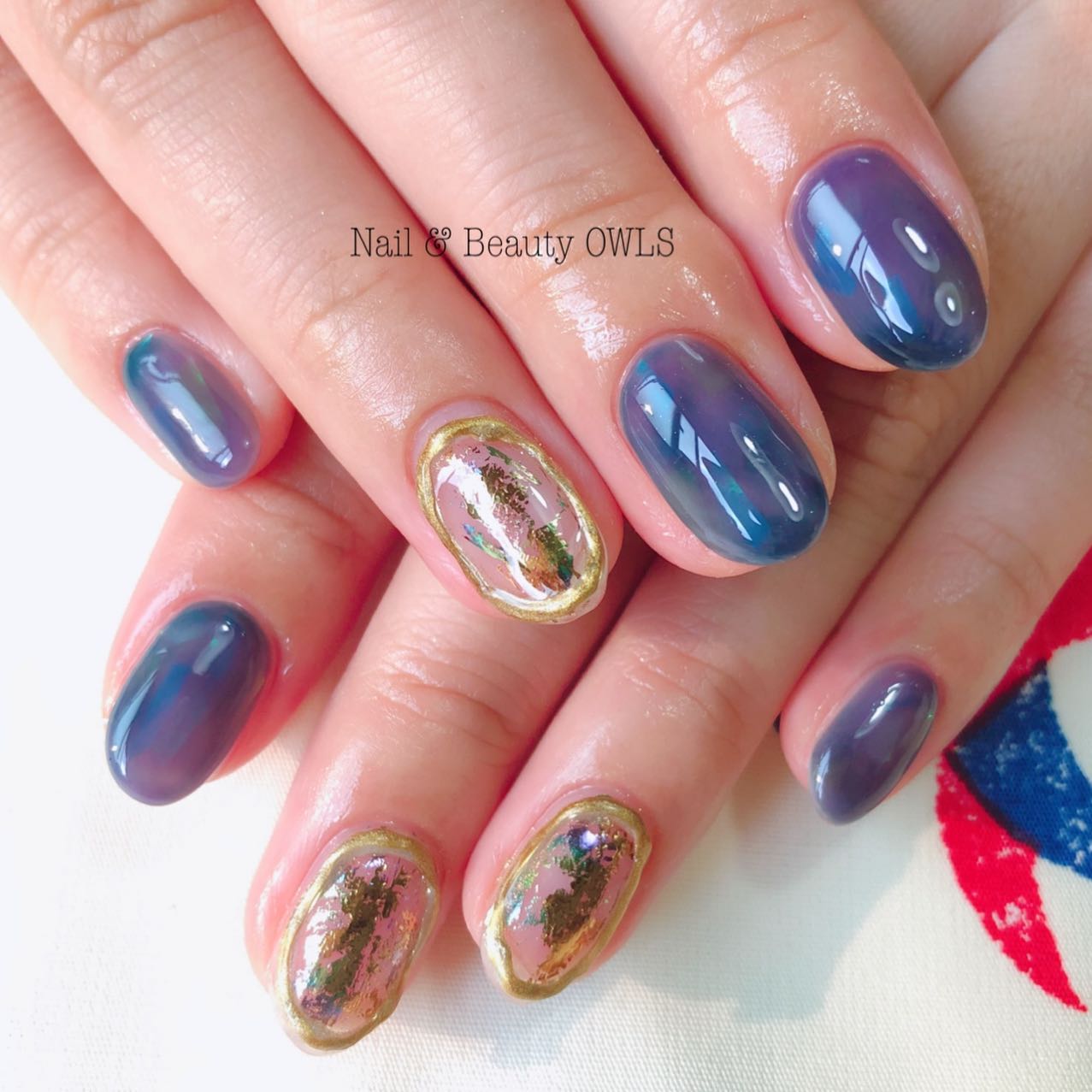 ぴよこれいと あうるす on LIPS 「色々なブルーにオーロラフィルムがチラホラ見えるの可愛い。#個性..」(2枚目)