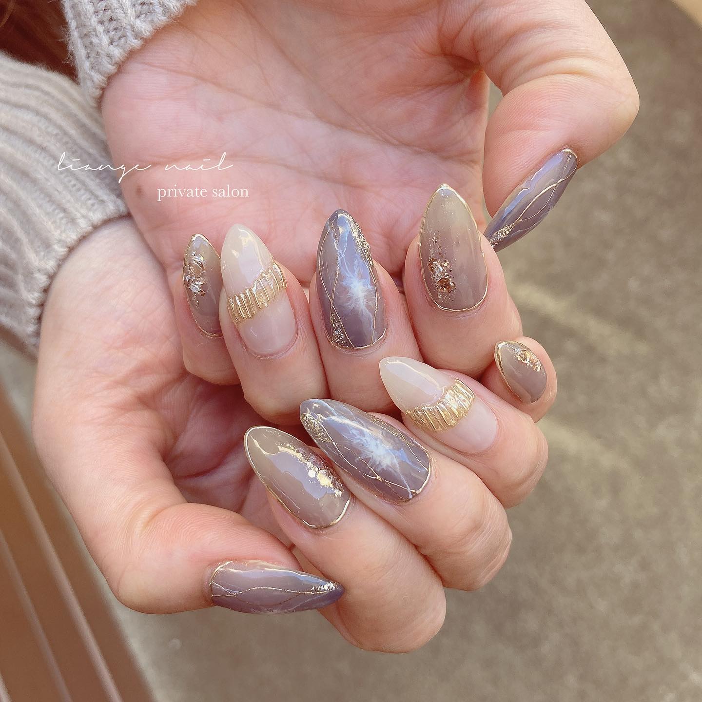 #リアンジェネイル,#柏ネイル,#ネイル,#ニュアンスネイル,#大人ニュアンスネイル,#秋ネイル,#冬ネイル,#ミラーネイル,#天然石ネイル,#グリッターネイル,#リングネイル,#アクセサリーネイルのネイルデザイン