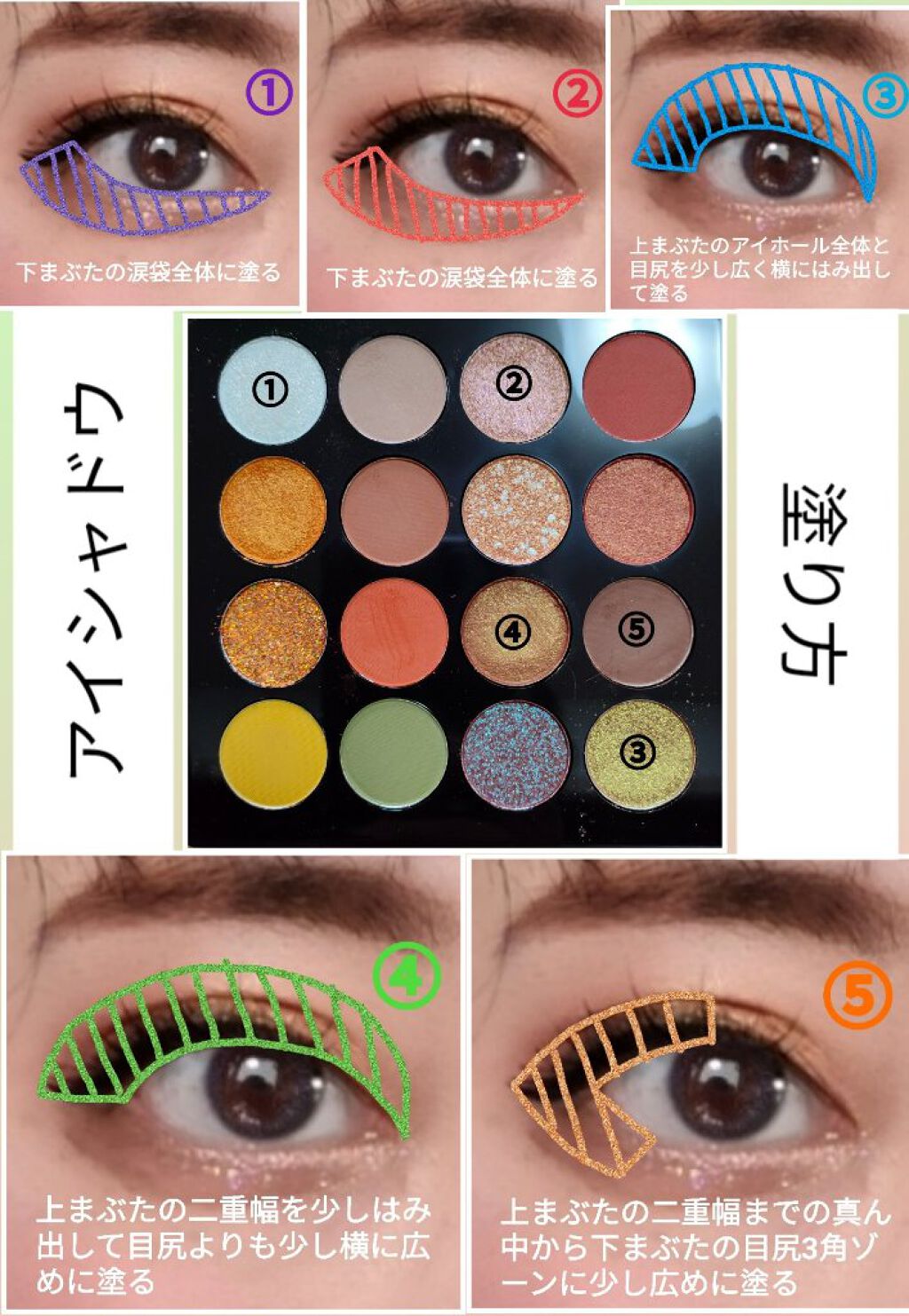 大英博物館 エジプトシリーズ アイシャドウパレット/ZEESEA/アイシャドウパレットを使ったクチコミ（2枚目）