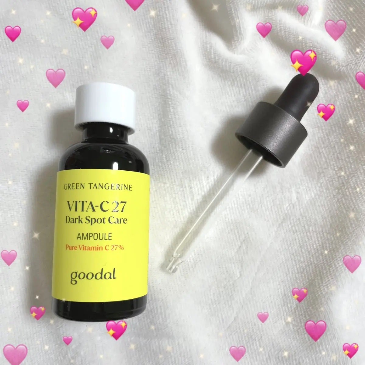 グリーンタンジェリンビタC27ダークスポットケアアンプル/goodal/美容液を使ったクチコミ(3枚目)