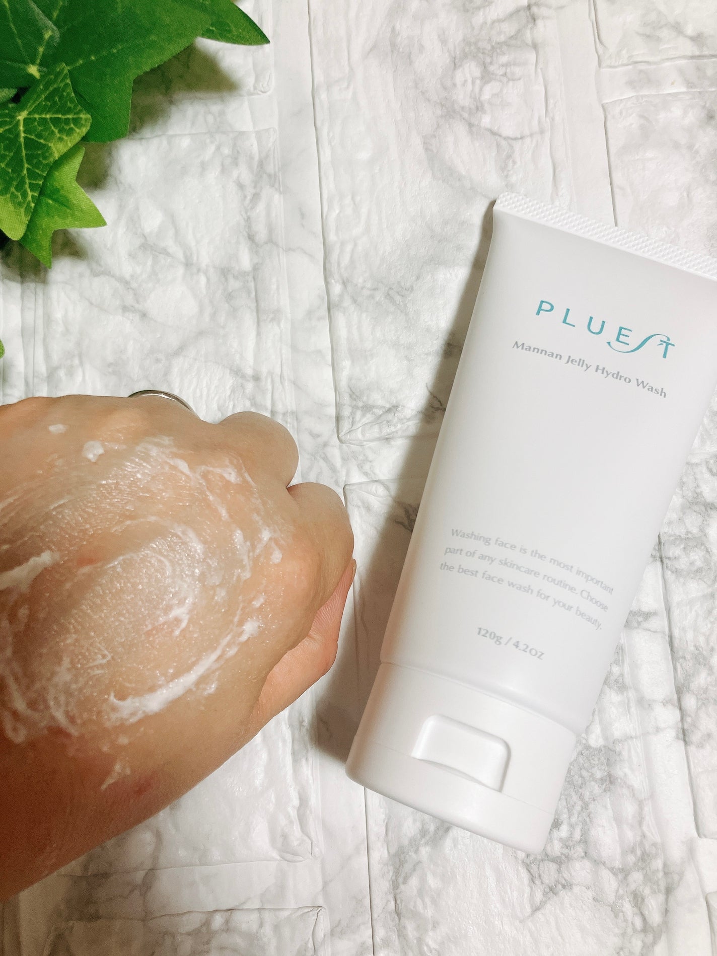 マンナンジェリーハイドロウォッシュ/PLUEST/洗顔料を使ったクチコミ(3枚目)
