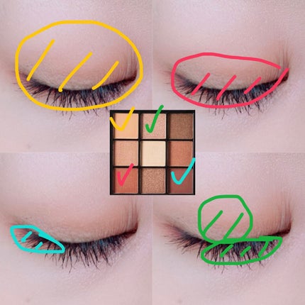 UR GLAM BLOOMING EYE COLOR PALETTE/U R GLAM/アイシャドウパレットを使ったクチコミ(2枚目)