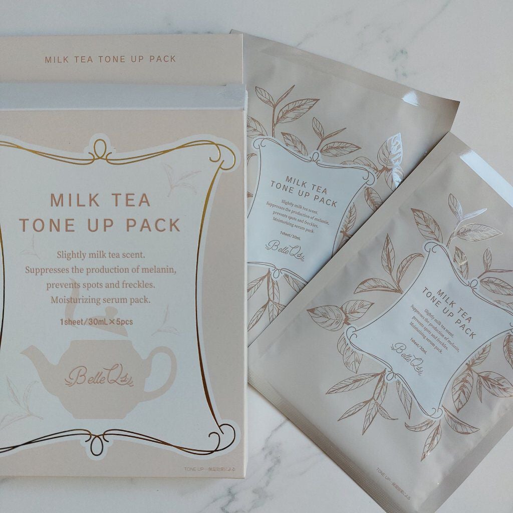 MILK TEA TONE UP PACK/Belle Qs/シートマスク・パックを使ったクチコミ(1枚目)