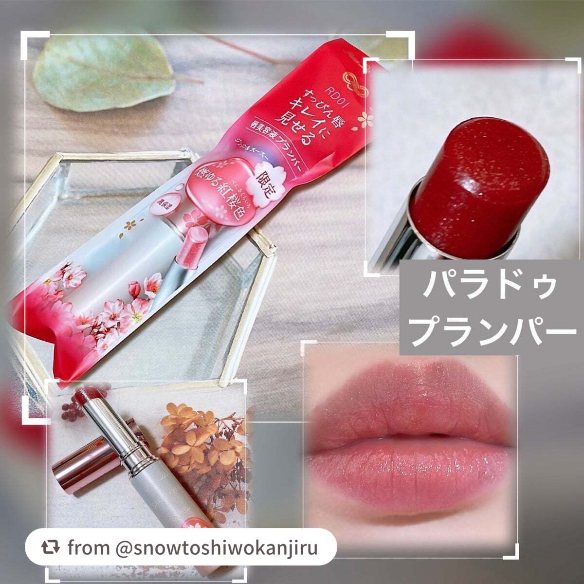 サクラヴェールリップ/パラドゥ/リップクリームを使ったクチコミ(1枚目)