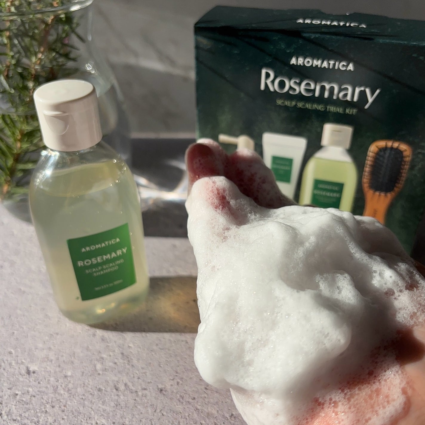 ローズマリー ヘア トライアルセット/AROMATICA/トライアルキットを使ったクチコミ(6枚目)