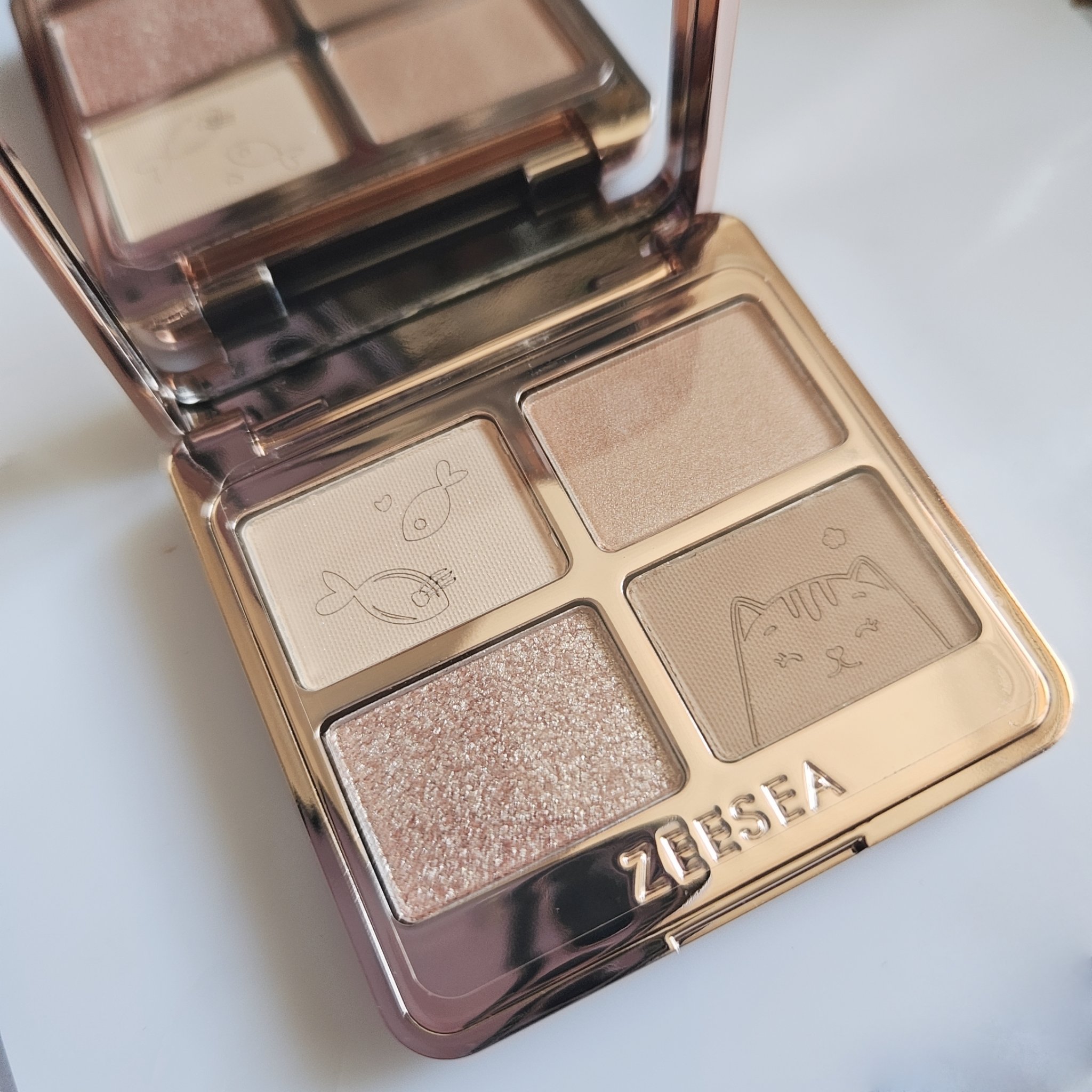アニマルアイシャドウ(4シェード) 01 ミルクティー/ZEESEA/アイシャドウパレットを使ったクチコミ（3枚目）