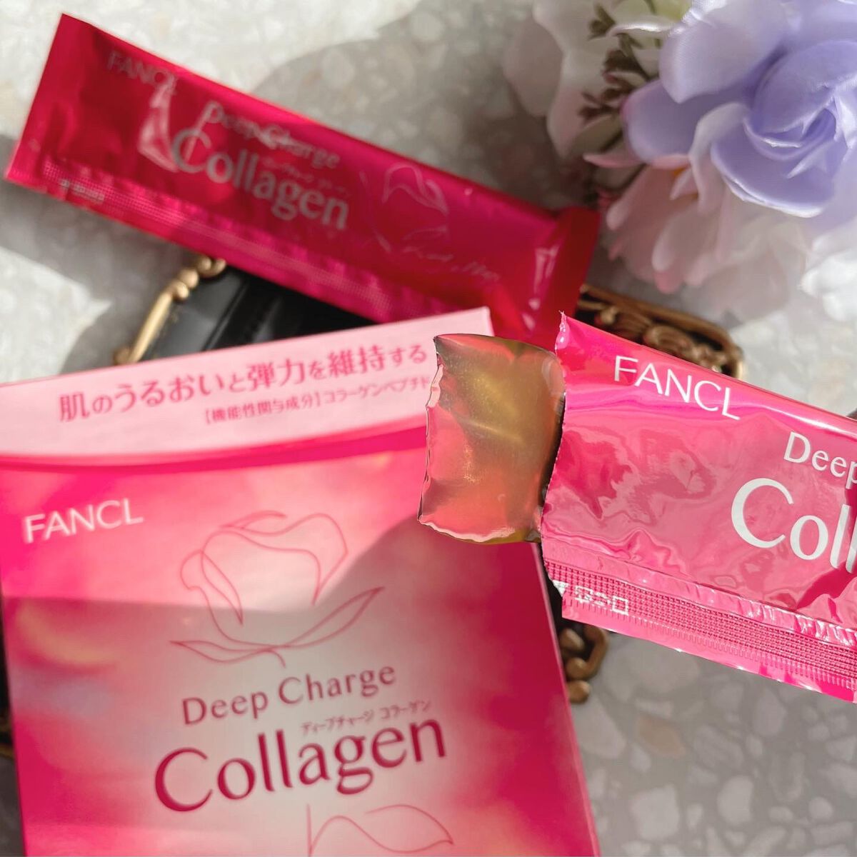 ディープチャージ コラーゲン スティックゼリー/ファンケル/美容サプリメントを使ったクチコミ(2枚目)