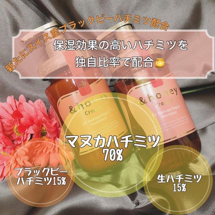 Creamy EXダメージリペアシャンプー1.0/ヘアトリートメント2.0/&honey/市販シャンプーを使ったクチコミ(2枚目)