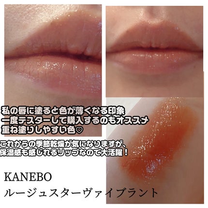 ルージュスターヴァイブラント/KANEBO/口紅を使ったクチコミ(3枚目)