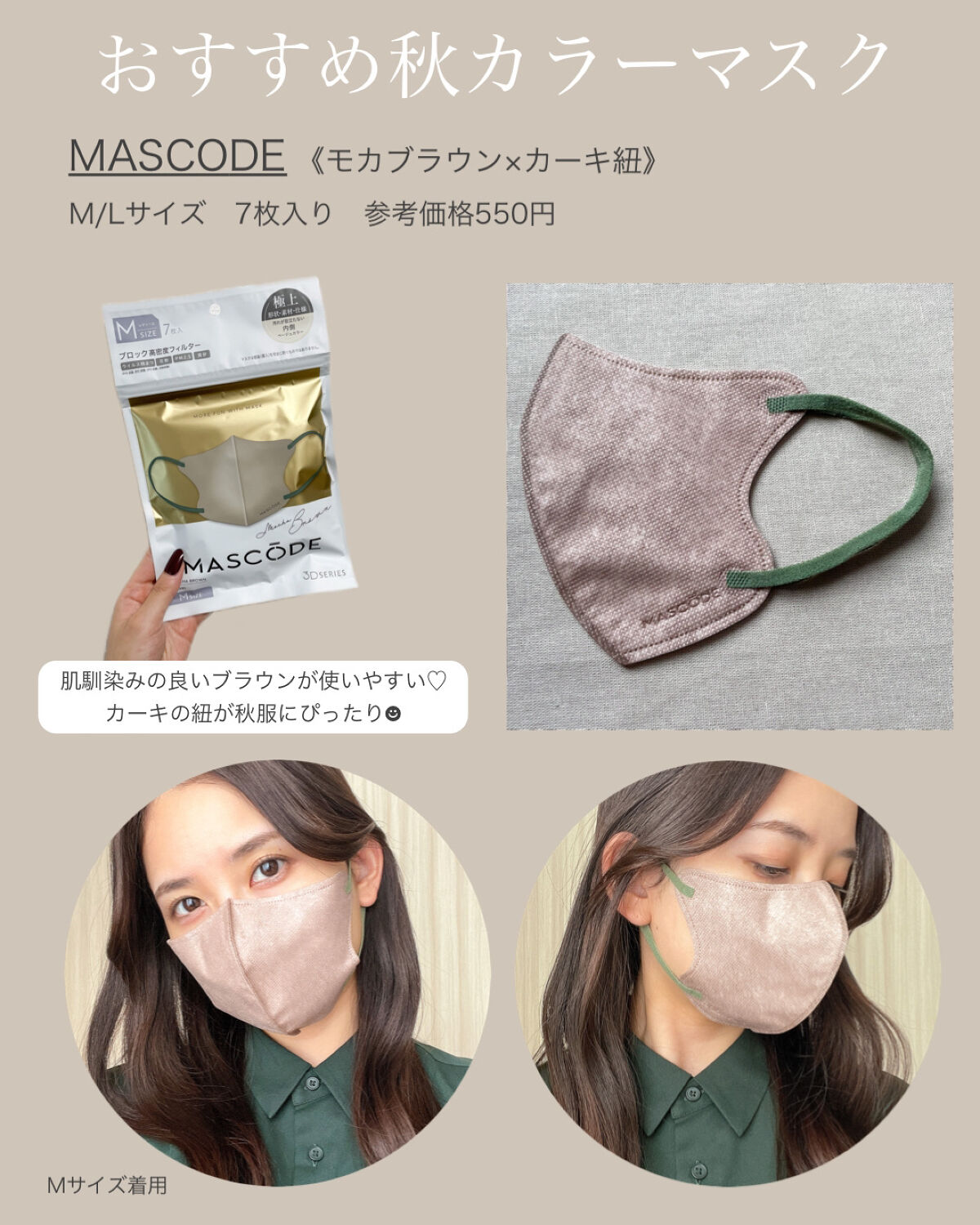 3D不織布マスク/MASCODE/マスクを使ったクチコミ（3枚目）
