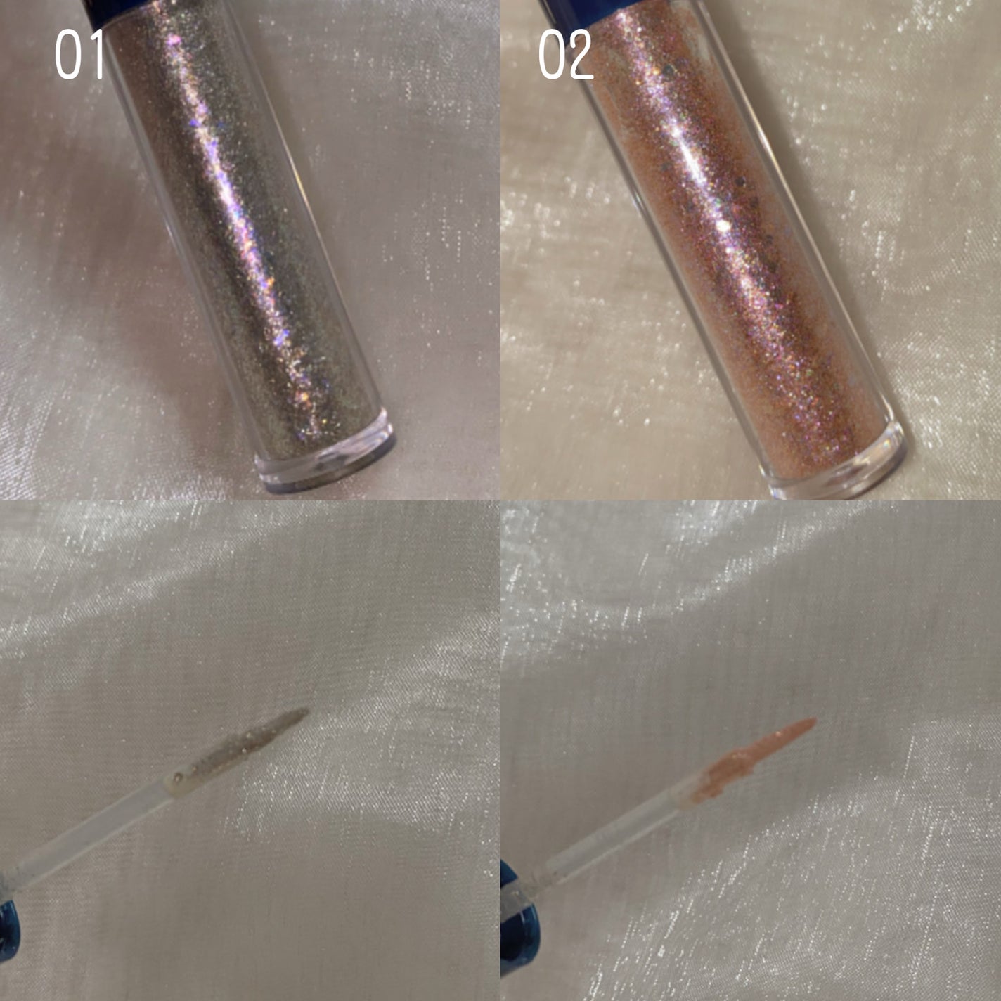 リキッド グリッター シャドウ/rom&nd/グリッターを使ったクチコミ(4枚目)