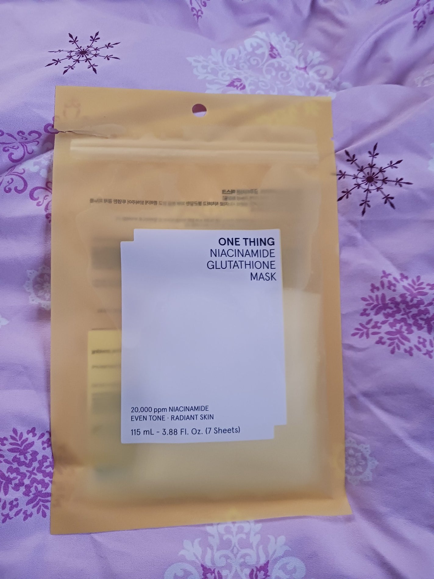 ナイアシンアミドグルタチオンマスク/ONE THING/シートマスク・パックを使ったクチコミ(1枚目)