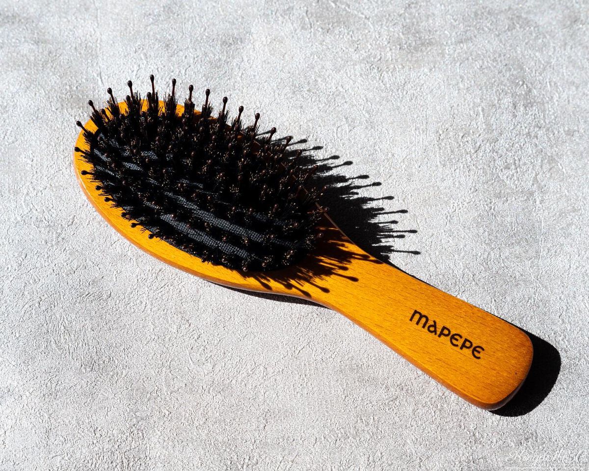 つやつや天然毛のミニミックスブラシ/マペペ/ヘアブラシを使ったクチコミ（2枚目）