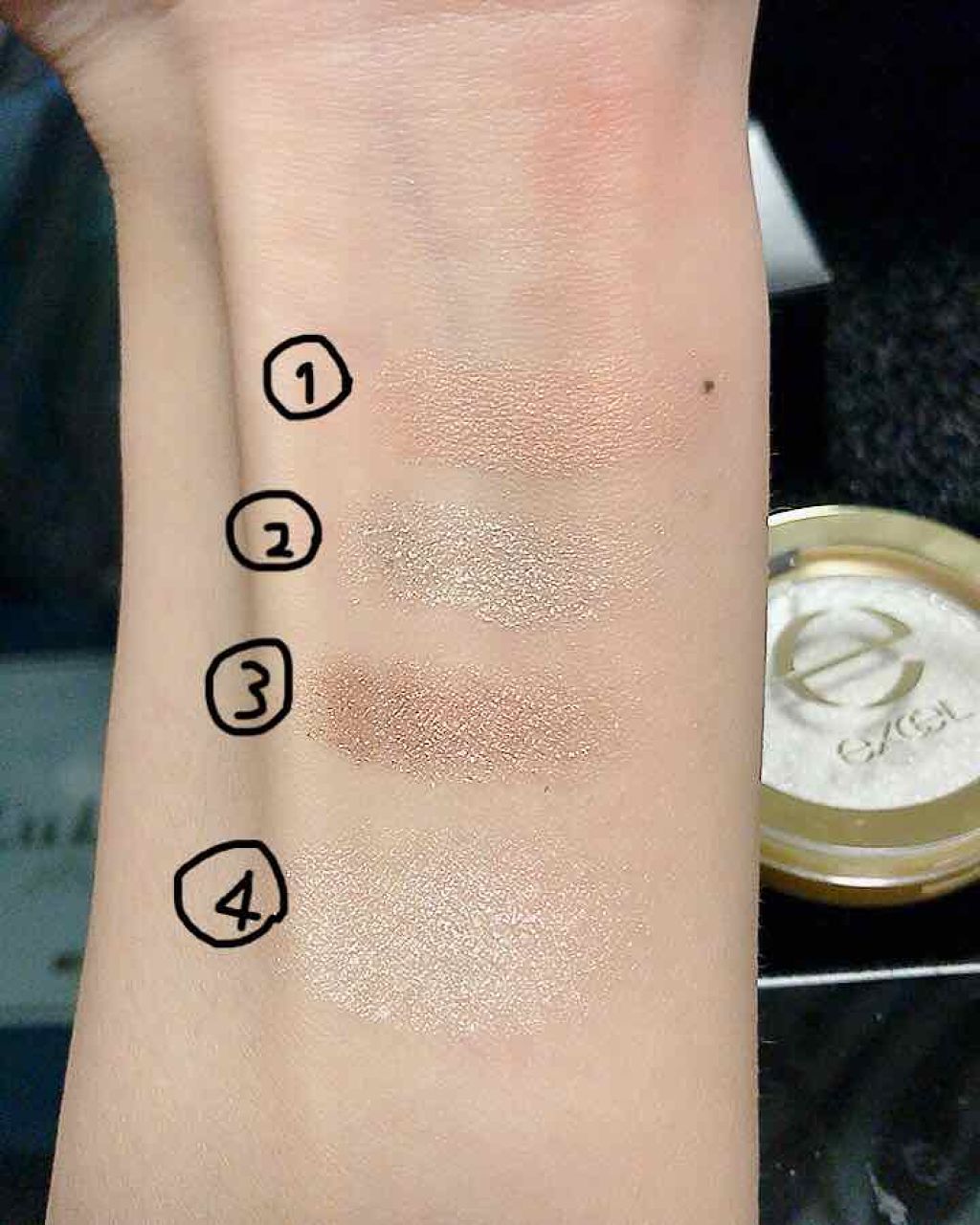 シマリングシャドウ/excel/ジェル・クリームアイシャドウを使ったクチコミ（3枚目）