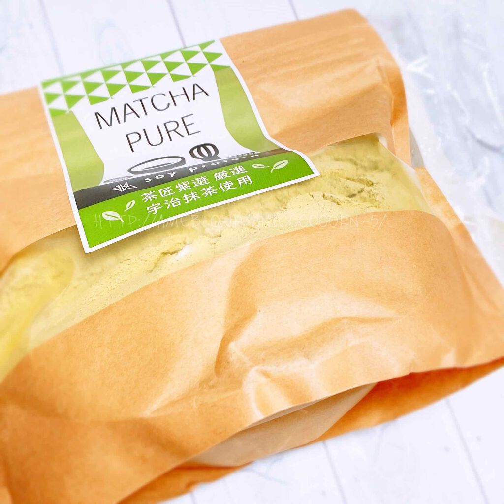 MATCHA PURE（プロテインパウダー）/ピュアパートナー/ソイプロテインを使ったクチコミ（1枚目）