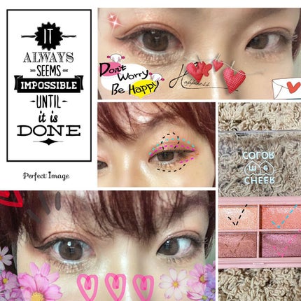 CHEER me COLOR アイシャドウ/セリア/アイシャドウパレットを使ったクチコミ(3枚目)