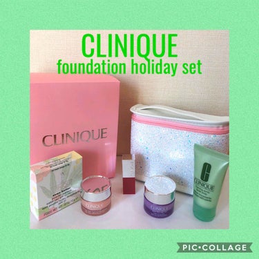 CLINIQUE ファンデーション ホリデイ セットのクチコミ「【クリニーク ファンデーション ホリデイセット】

前回の投稿でちょいとお話したクリニークのフ.....」（1枚目）