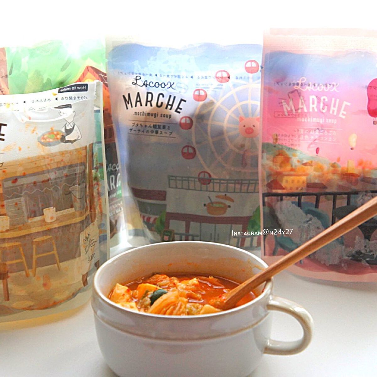 もち麦スープ/ラコックマルシェ/低糖質食品を使ったクチコミ(6枚目)