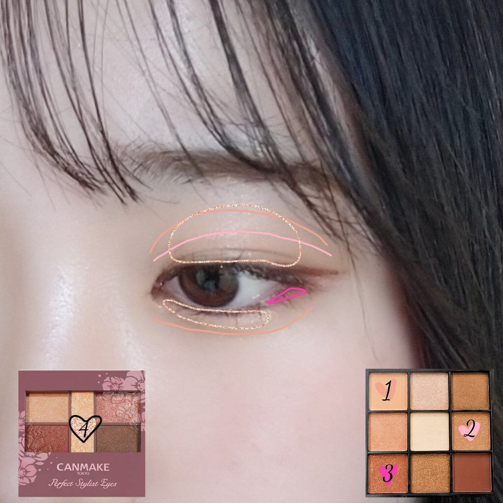 UR GLAM　BLOOMING EYE COLOR PALETTE/U R GLAM/アイシャドウパレットを使ったクチコミ（2枚目）
