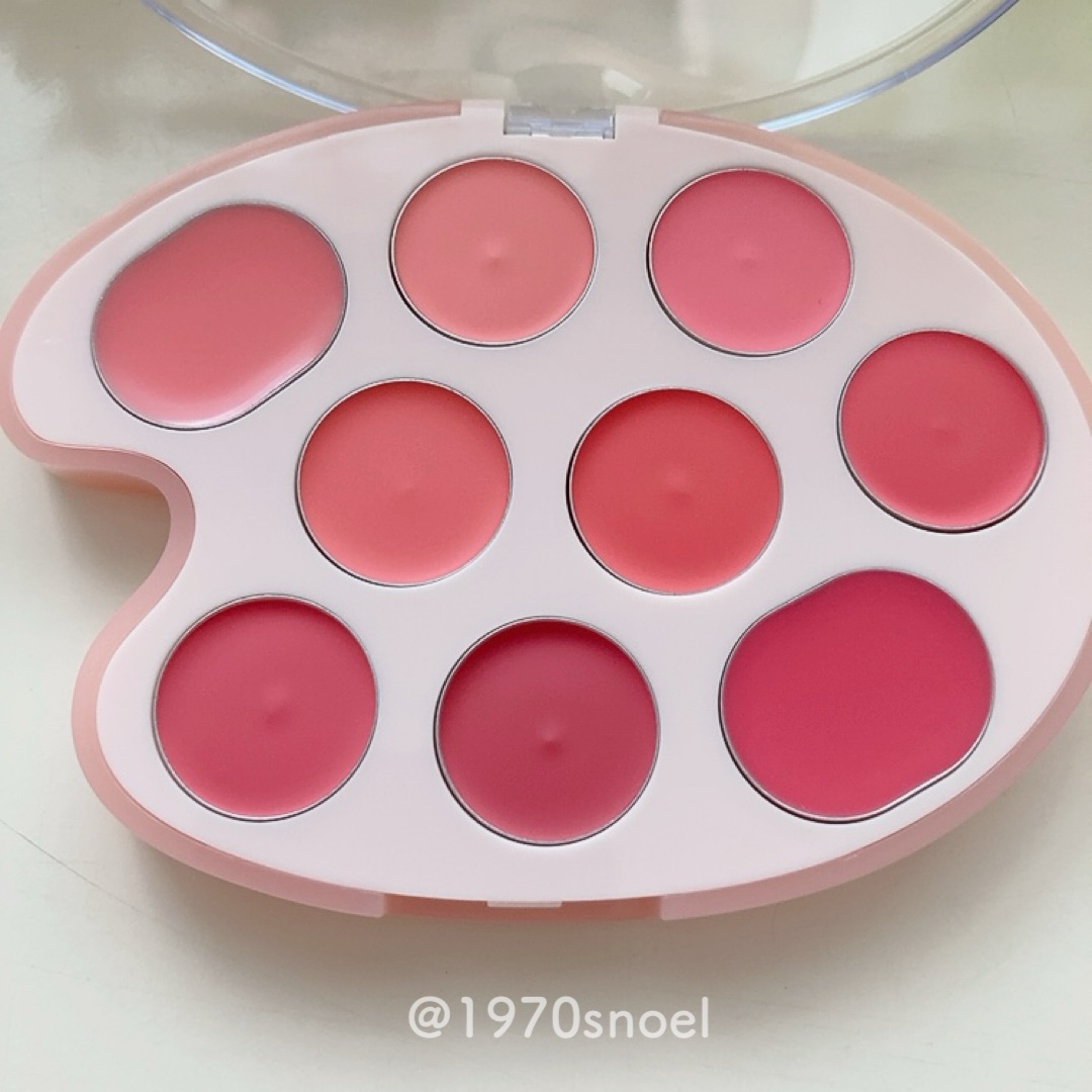 ムードペインティングリップアンドチークパレット 02コーラルカラーリング/dasique/マルチパレットを使ったクチコミ（3枚目）