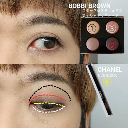 リュクス アイシャドウ クォード グロウ ウィズ ラブ コレクション/BOBBI BROWN/アイシャドウパレットを使ったクチコミ(5枚目)
