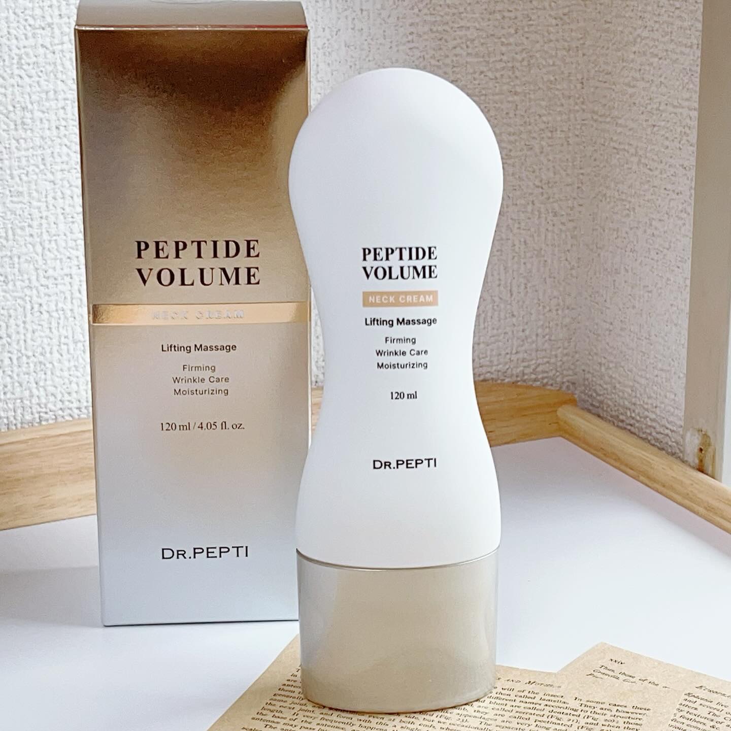 DR.PEPTI ペプチドボリュームネッククリームのクチコミ「実はカッサ付き😳

ドクターぺプチ
ペプチドボリュームネッククリーム

これ1つでマッサージし.....」（2枚目）