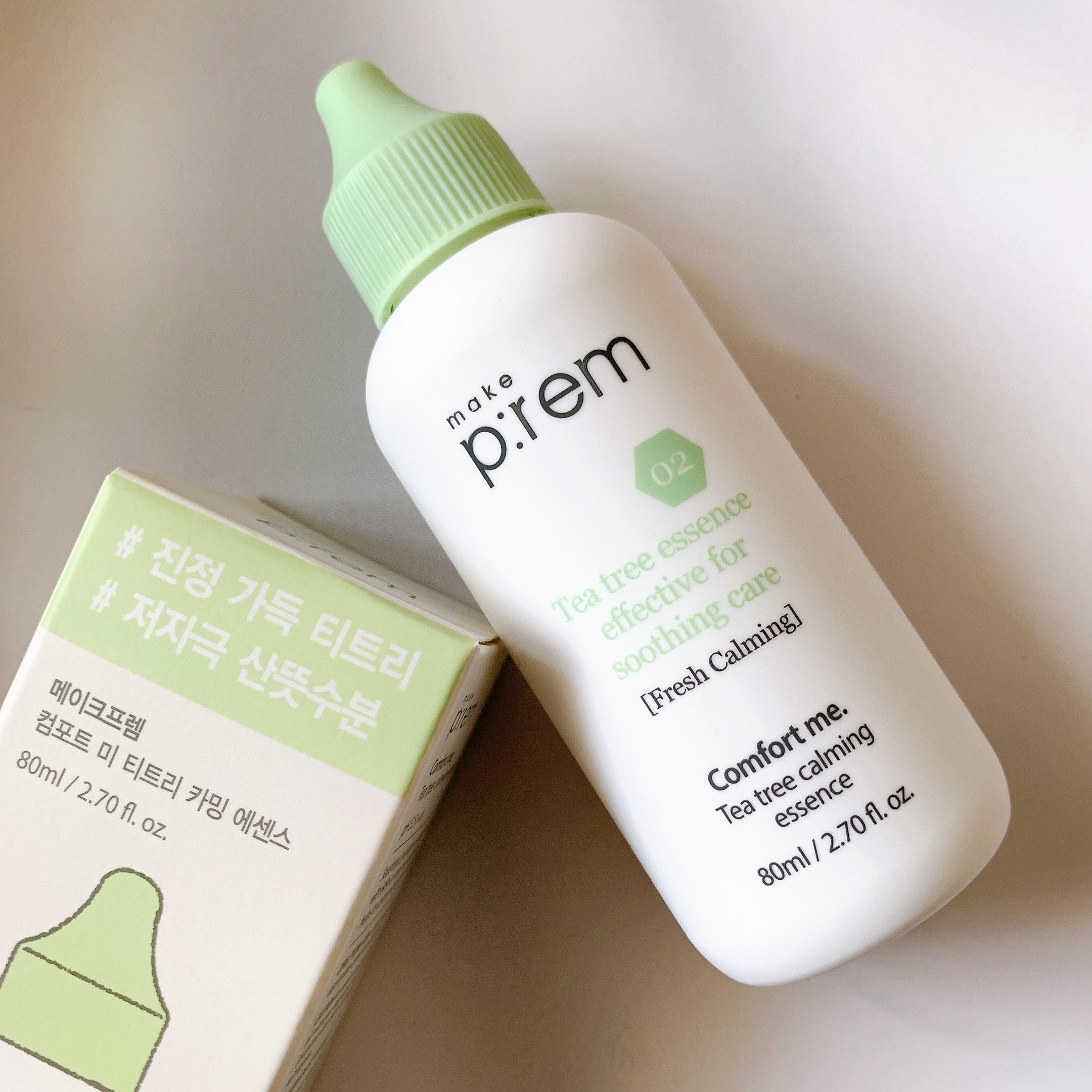 コンフォートミー ティーツリーカーミングエッセンス/make prem/美容液を使ったクチコミ（1枚目）