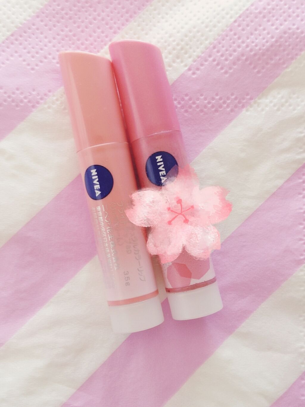 モイストピュアカラーリップ/ニベア/リップクリームを使ったクチコミ(1枚目)