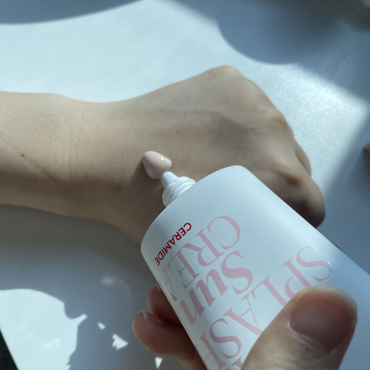 ウォータースプラッシュサンクリーム セラミド/espoir/日焼け止めクリームを使ったクチコミ（2枚目）